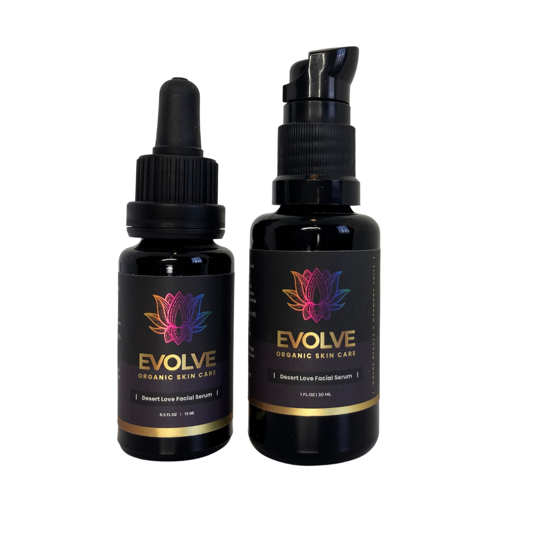 Right side of Evolve Desert Love Facial Serum by Lotus Evolutions